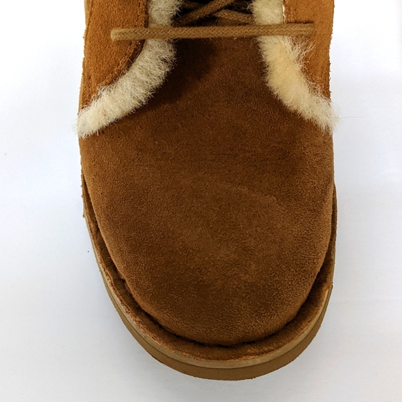 UGG Quincy UGG-plush Faux Shearling Lined Combat Mini Boots - Picture 5 of 15